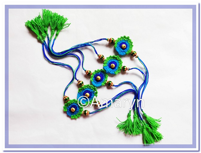 Crochet Morpankh Rakhi